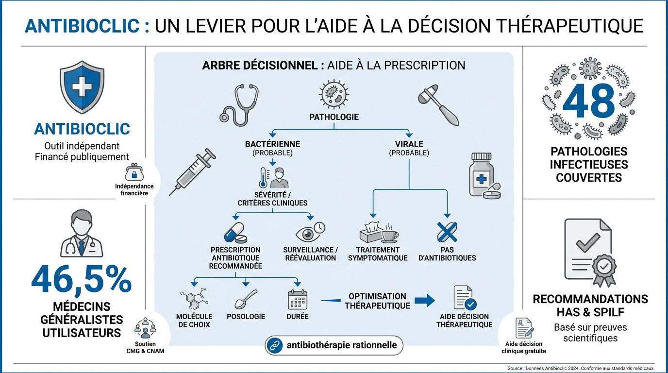 Interface numérique d'aide à la décision médicale pour l'antibiothérapie