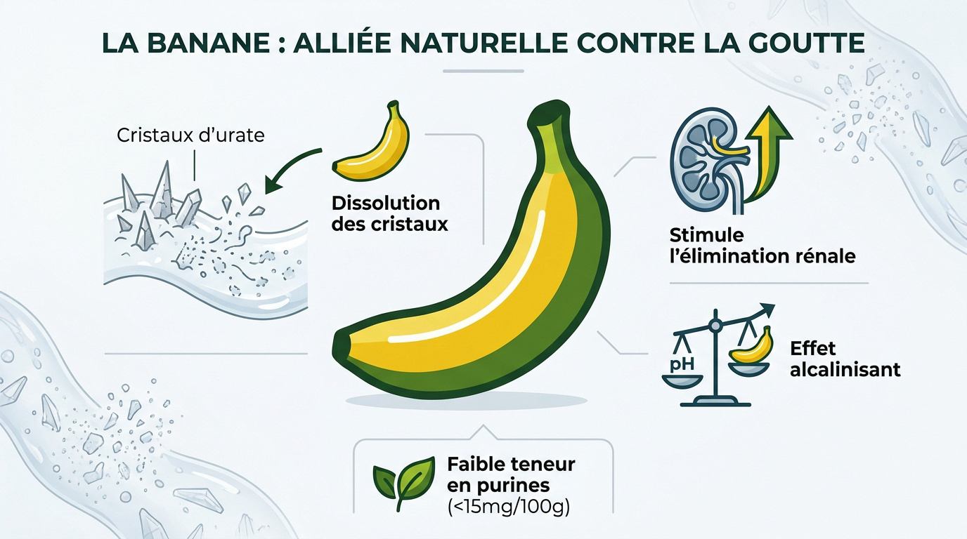 Bananes fraîches et équilibre métabolique de l'acide urique